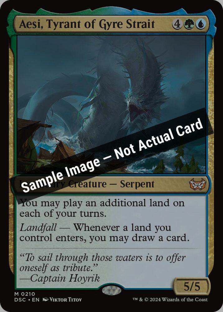 Magic,Commander: Duskmourn: House of Horror,Aesi, Tyrant of Gyre Strait - 210,Normal,Near Mint — Sample Image, Not Actual Card