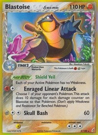 Pokemon Crystal Guardians Blastoise (Delta Species)