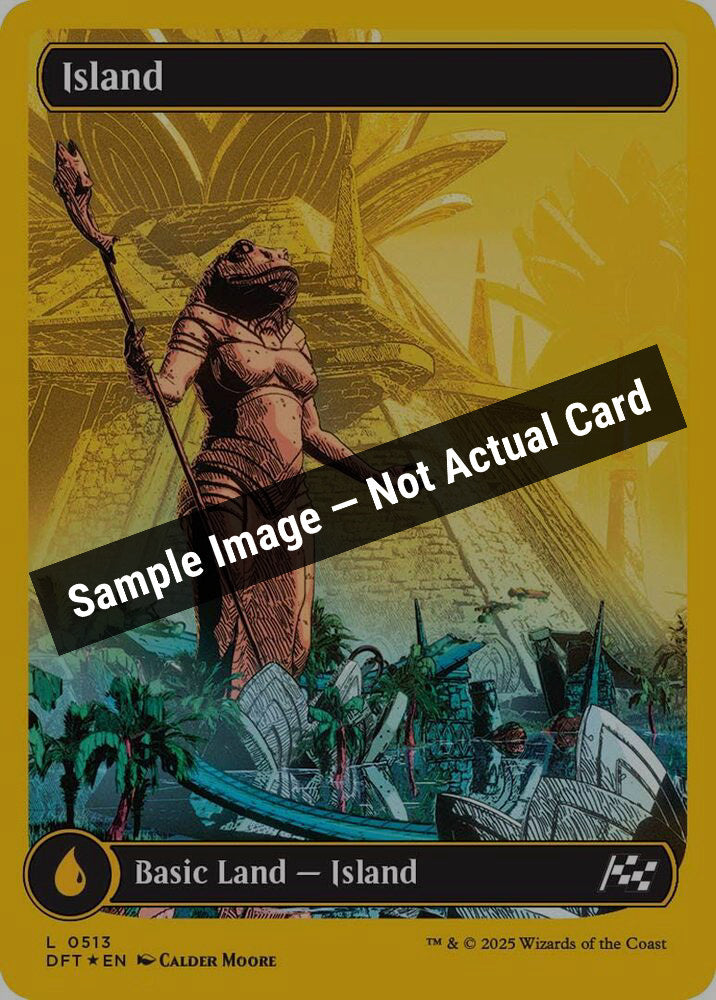 Magic,Aetherdrift,Island (0513) (First-Place Foil),Foil,Near Mint — Sample Image, Not Actual Card