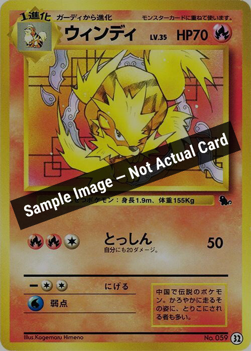 Pokemon Japan,Intro Pack (Squirtle),Arcanine - 32,Normal,Moderately Played — Sample Image, Not Actual Card