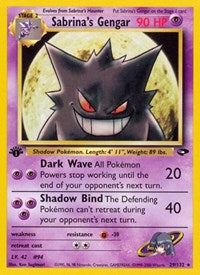 pokemon Gym Challenge Sabrina's Gengar