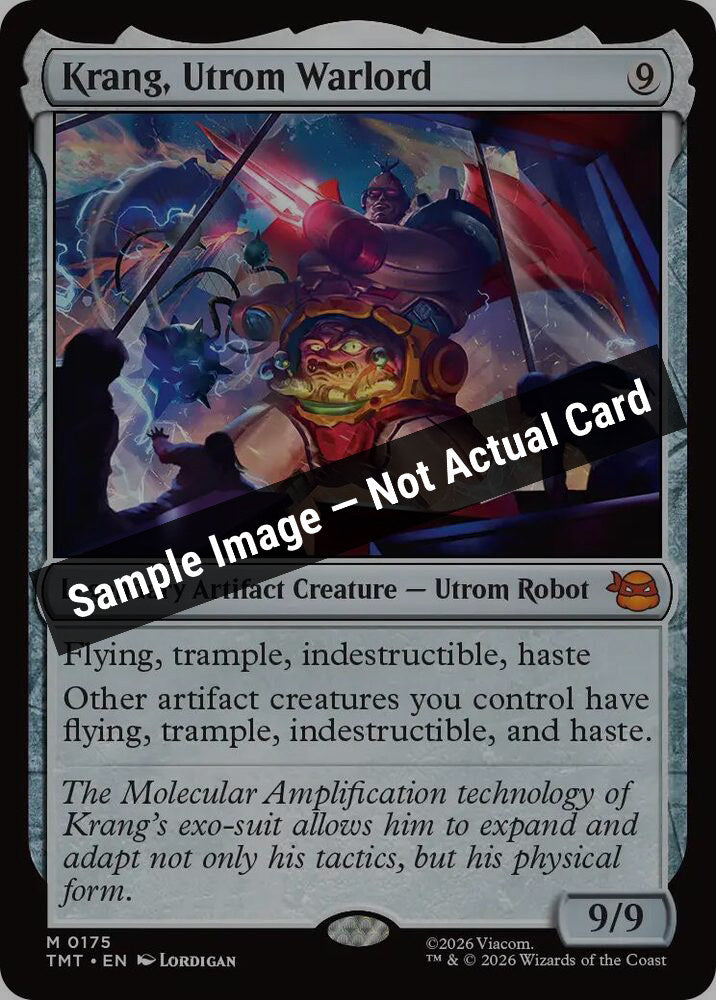 Magic,Teenage Mutant Ninja Turtles,Krang, Utrom Warlord - 175,Normal,Near Mint — Sample Image, Not Actual Card