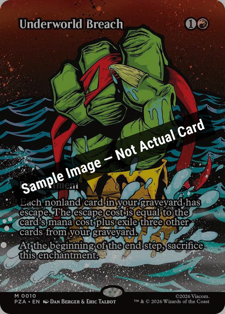 Magic,Teenage Mutant Ninja Turtles Source Material,Underworld Breach (Borderless) - 10,Foil,Near Mint — Sample Image, Not Actual Card
