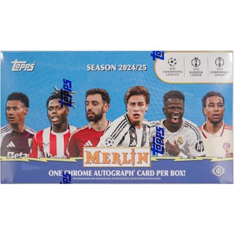 2024-25 topps chrome Merlin UEFA Club Competitions Hobby Box