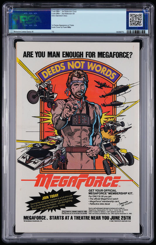 Marvel Comics Wolverine Limited Series #1 1982 CLASSIC COLL-BLACK STAR PSA 7.0