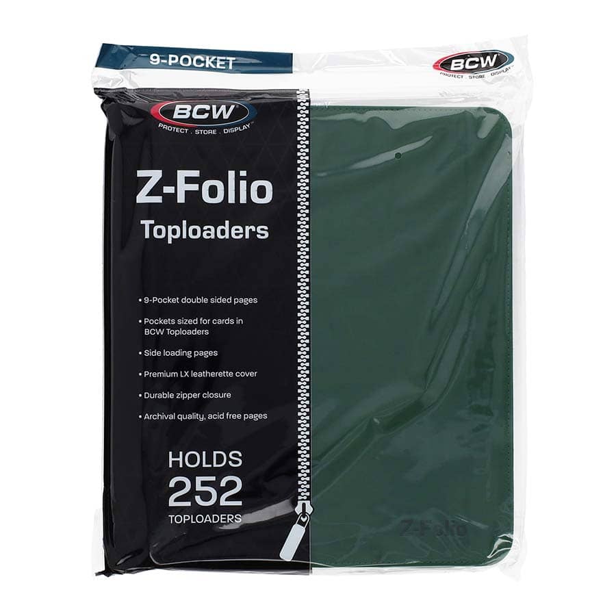 Z-Folio 9-Pocket LX Album - Toploaders - Green