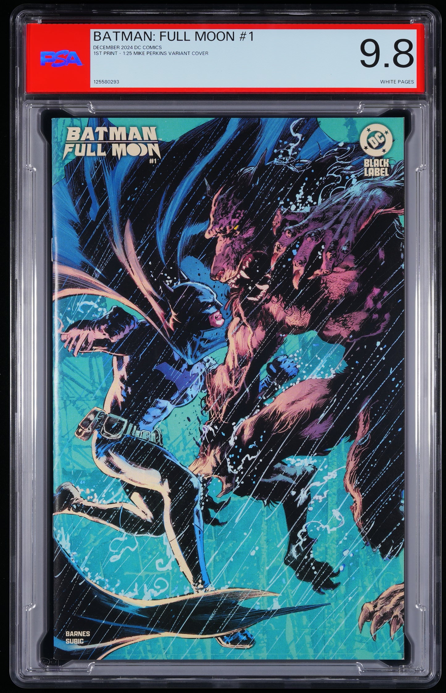 DC Comics Batman: Full Moon #1 1 1:25 MIKE PERKINS VARIANT COVER