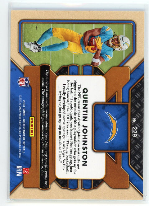 2023 Panini Gold Standard #229 Quentin Johnson /199