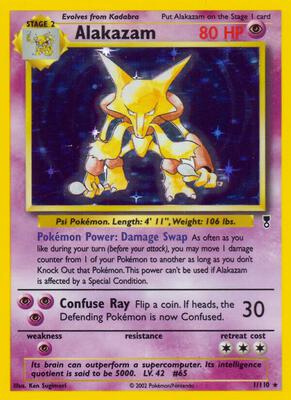 Pokemon,Legendary Collection,Alakazam - 001/110,Holofoil,Holo Rare,Moderately Played