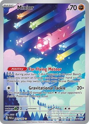 Pokemon,SV04: Paradox Rift,Minior - 201/182,Holofoil,Illustration Rare,Lightly Played
