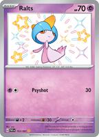 Pokemon,SV: Paldean Fates,Ralts - 153/091,Holofoil,Shiny Rare,Near Mint