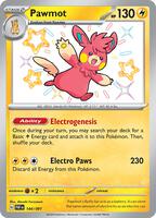 Pokemon,SV: Paldean Fates,Pawmot - 144/091,Holofoil,Shiny Rare,Near Mint