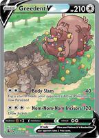 Pokemon,SWSH08: Fusion Strike,Greedent V (Alternate Full Art) - 257/264,Holofoil,Ultra Rare,Near Mint