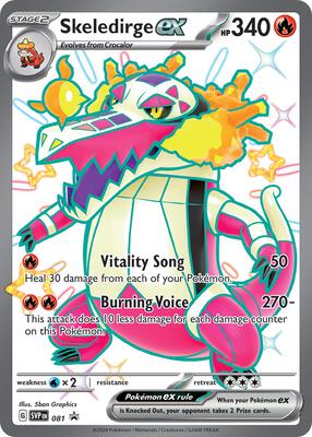 Pokemon,SV: Scarlet & Violet Promo Cards,Skeledirge ex - 081,Holofoil,Promo,Lightly Played