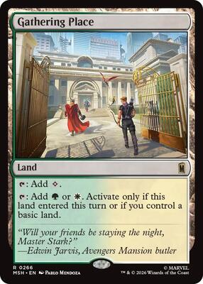 Magic: The Gathering,Marvel Super Heroes,Gathering Place - 266,Foil,Rare,Near Mint