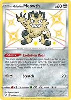 Pokemon,Shining Fates: Shiny Vault,Galarian Meowth - SV086/SV122,Holofoil,Shiny Holo Rare,Near Mint