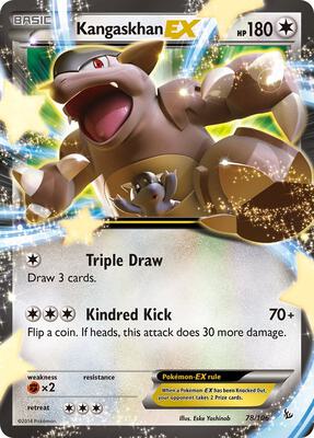 Pokemon,XY - Flashfire,Kangaskhan EX - 78/106,Holofoil,Ultra Rare,Moderately Played