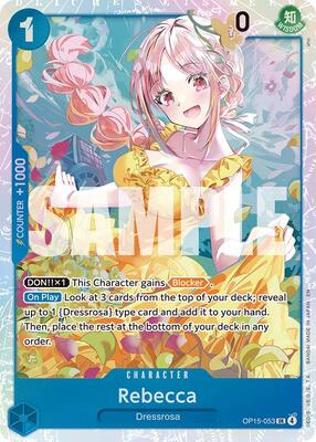 One Piece Card Game,Adventure on Kami's Island,Rebecca (OP15-053),Foil,Super Rare,Near Mint