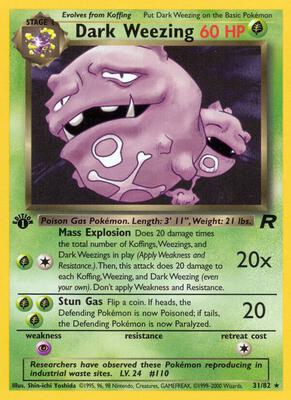 Pokemon,Team Rocket,Dark Weezing (31) - 31/82,Unlimited,Rare,Lightly Played