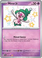 Pokemon,SV: Paldean Fates,Mime Jr. - 157/091,Holofoil,Shiny Rare,Near Mint