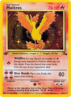 Pokemon,Fossil,Moltres (12) - 12/62,Unlimited Holofoil,Holo Rare,Moderately Played