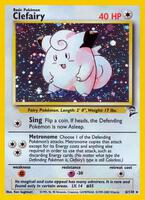 Pokemon,Base Set 2,Clefairy - 006/130,Holofoil,Holo Rare,Moderately Played