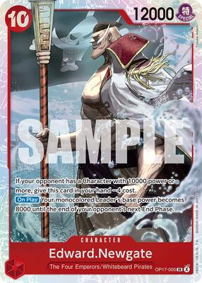 One Piece Card Game,The World's Strongest Warriors,Edward.Newgate (005) - OP17-005,Foil,Super Rare,Near Mint