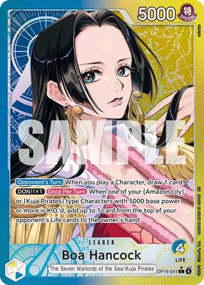 One Piece Card Game,The Azure Sea's Seven,Boa Hancock - OP14-041 (Alternate Art),Foil,Leader,Near Mint