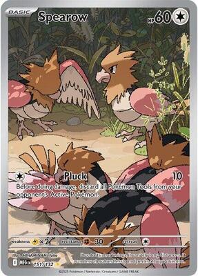 Pokemon,ME01: Mega Evolution,Spearow - 151/132,Holofoil,Illustration Rare,Near Mint