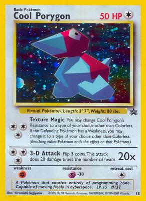 Pokemon,WoTC Promo,Cool Porygon - 15/53,Holofoil,Promo,Moderately Played