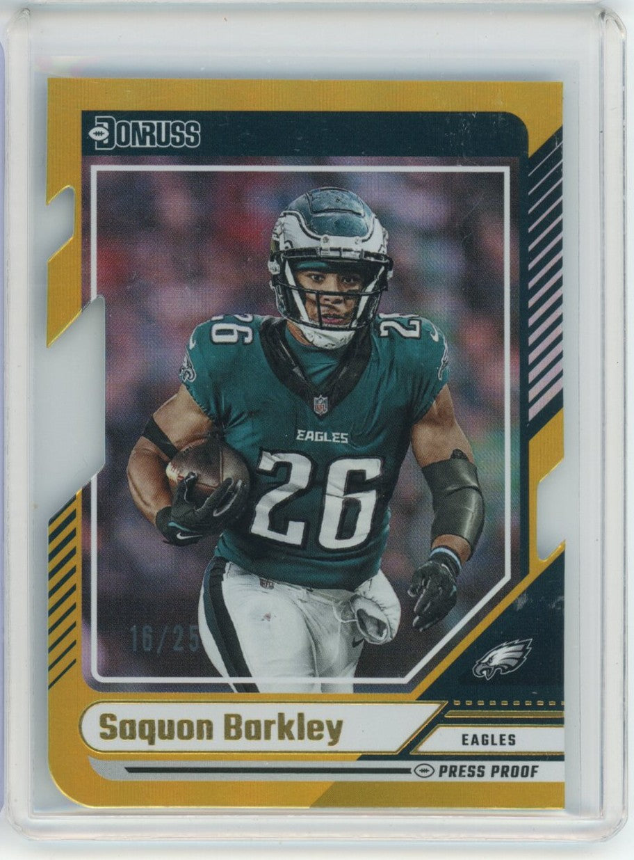 Donruss 2024 Donruss,2024 Donruss,Saquon Barkley - 32,Press Proof Gold Die Cut
