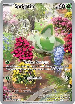 Pokemon,SV02: Paldea Evolved,Sprigatito - 196/193,Holofoil,Illustration Rare,Lightly Played