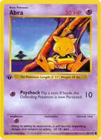 Pokemon,Base Set (Shadowless),Abra - 043/102,Unlimited,Common,Heavily Played