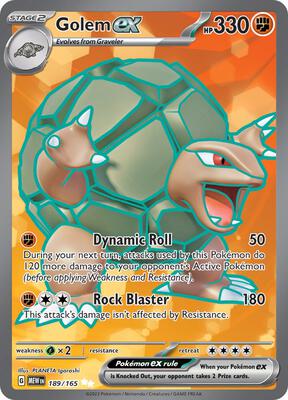 Pokemon,SV: Scarlet & Violet 151,Golem ex - 189/165,Holofoil,Ultra Rare,Near Mint