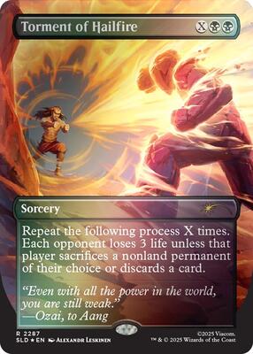 Magic: The Gathering,Secret Lair Drop Series,Torment of Hailfire (2287) (Rainbow Foil),Foil,Rare,Near Mint