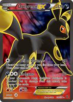 Pokemon,XY - Fates Collide,Umbreon EX (Full Art) - 119/124,Holofoil,Ultra Rare,Damaged