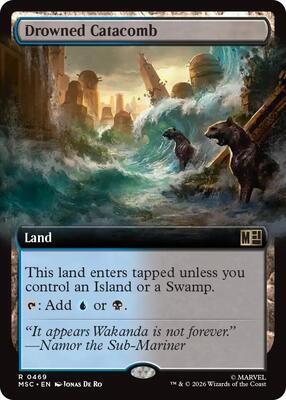 Magic: The Gathering,Commander: Marvel Super Heroes,Drowned Catacomb (Extended Art) - 469,Normal,Rare,Near Mint