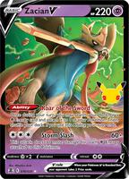 Pokemon,Celebrations,Zacian V - 016/025,Holofoil,Ultra Rare,Near Mint