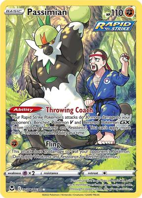 Pokemon,SWSH12: Silver Tempest Trainer Gallery,Passimian - TG08/TG30,Holofoil,Ultra Rare,Lightly Played