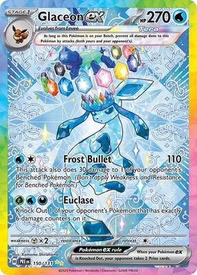 Pokemon,SV: Prismatic Evolutions,Glaceon ex - 150/131,Holofoil,Special Illustration Rare,Lightly Played