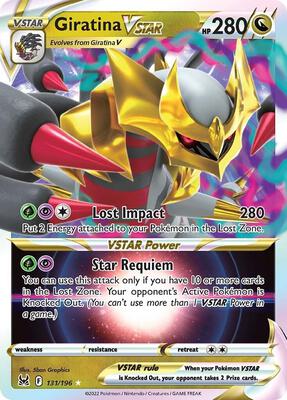 Pokemon,SWSH11: Lost Origin,Giratina VSTAR - 131/196,Holofoil,Ultra Rare,Near Mint