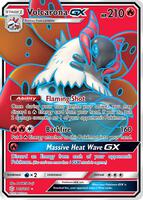 Pokemon,SM - Cosmic Eclipse,Volcarona GX (Full Art) - 213/236,Holofoil,Ultra Rare,Lightly Played