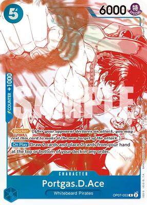 One Piece Card Game,One Piece Promotion Cards,Portgas.D.Ace - OP07-053 (3rd Anniversary Treasure Campaign Pack),Foil,Rare,Near Mint