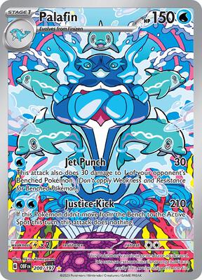 Pokemon,SV03: Obsidian Flames,Palafin - 200/197,Holofoil,Illustration Rare,Lightly Played