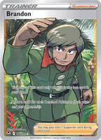 Pokemon,SWSH12: Silver Tempest,Brandon (Full Art) - 188/195,Holofoil,Ultra Rare,Near Mint