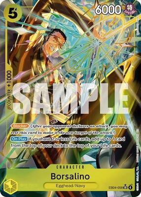 One Piece Card Game,Adventure on Kami's Island,Borsalino (Alternate Art) - EB04-058,Foil,Super Rare,Near Mint