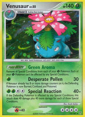 Pokemon,Supreme Victors,Venusaur - 13,Holofoil,Holo Rare,Moderately Played