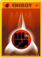 Pokemon,Base Set (Shadowless),Fighting Energy - 097/102,1st Edition,Common,Moderately Played