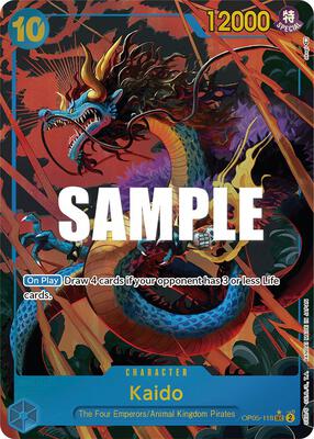 One Piece Card Game,Awakening of the New Era,Kaido (118) (Alternate Art) - OP05-118,Foil,Secret Rare,Lightly Played