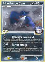 Pokemon,Platinum,Honchkrow G - 77/127,Reverse Holofoil,Common,Damaged